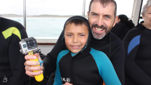 Children shark diving in Mossel Bay